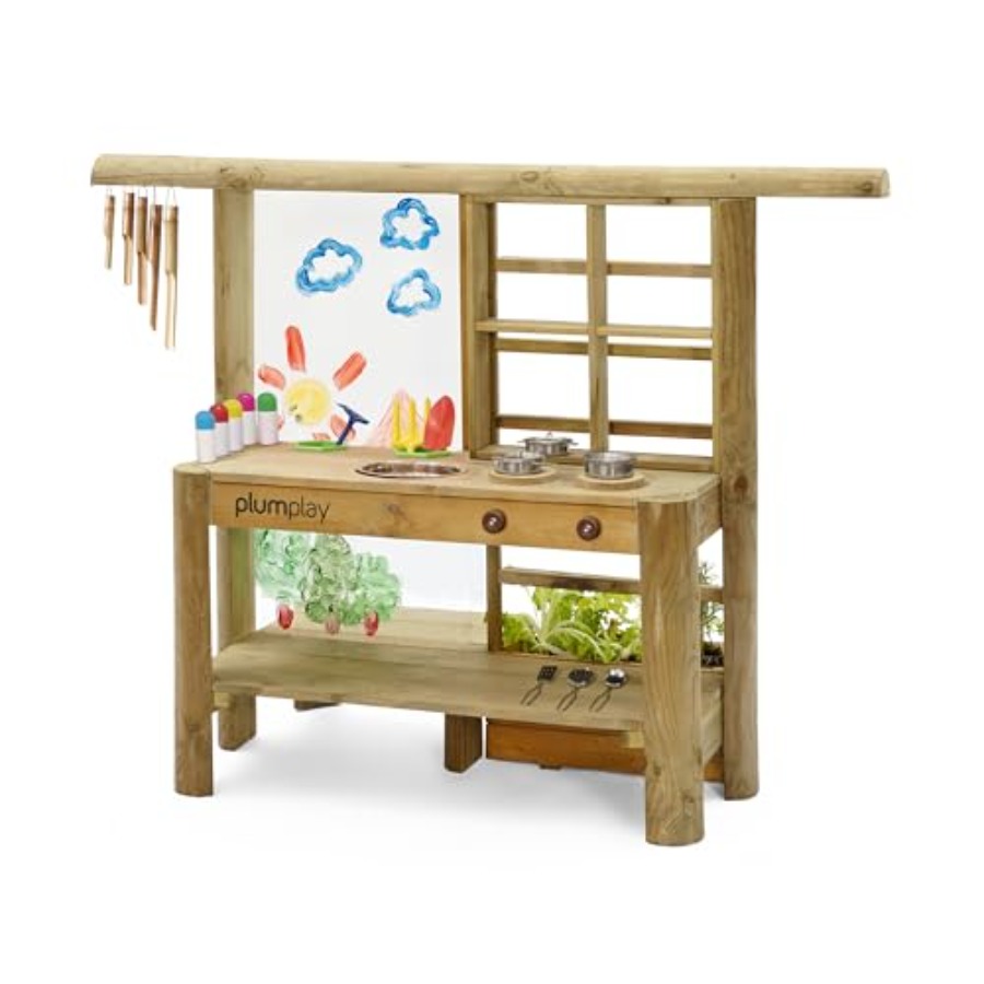 Kids Outdoor Easel - Outdoor kids play kitchen for ages