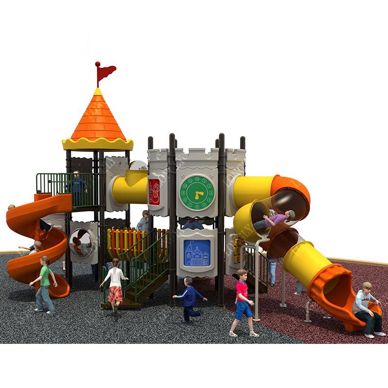 Kids Outdoor Playground - Castle Style Kids Slide for Outdoor