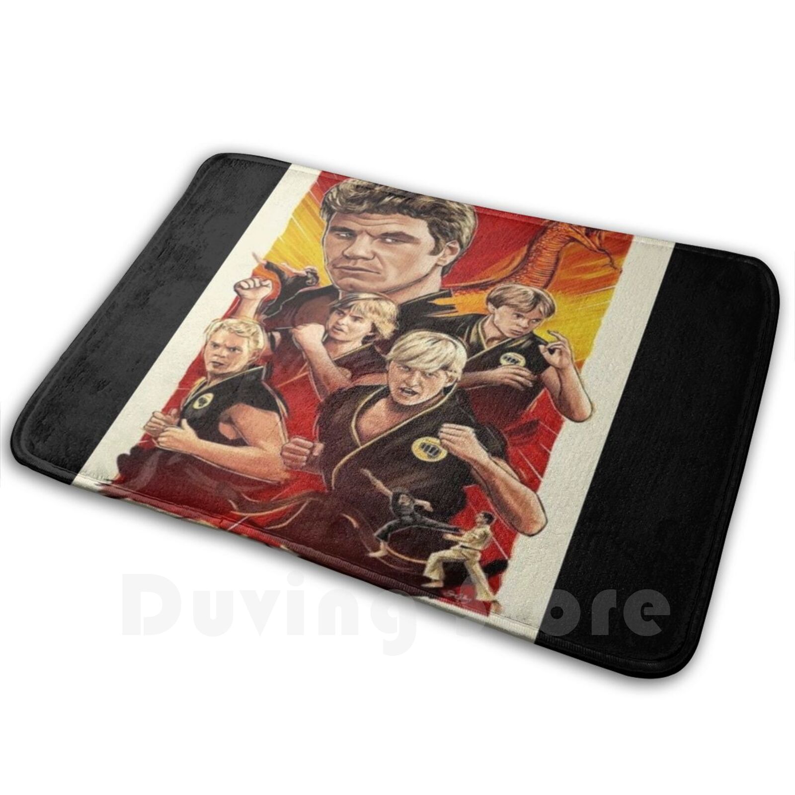 Kids Outdoor Floor Cushions - 80s Martial Arts Movie Carpet Mat