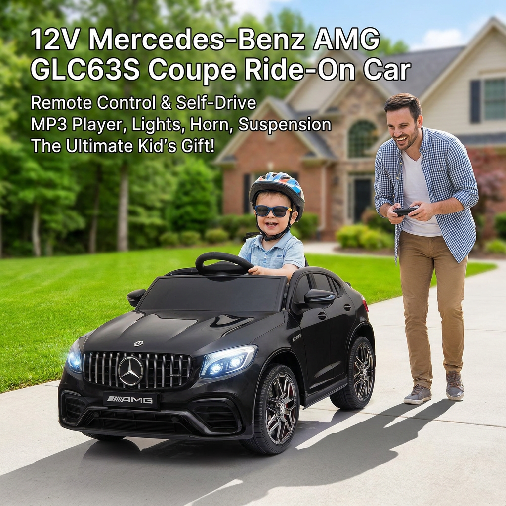 Kids Outdoor Ride On - 12V Kids Electric Car Mercedes Benz