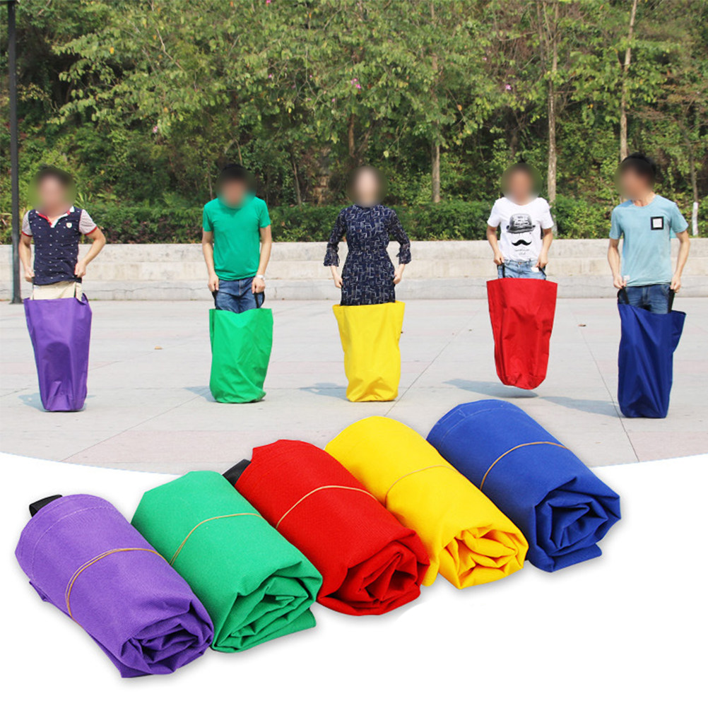 Kids Outdoor Playground - 4Pcs Colorful Outdoor Sack Race Bags