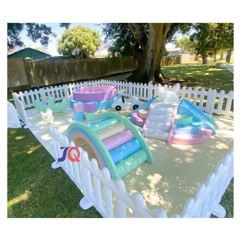 Kids Outdoor Playground - Macaroon-Colored Kids Soft Play Equipment Indoor/Outdoor