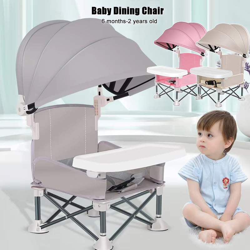 Kids Outdoor Seating - Baby Foldable Dining Chair Aluminum Alloy