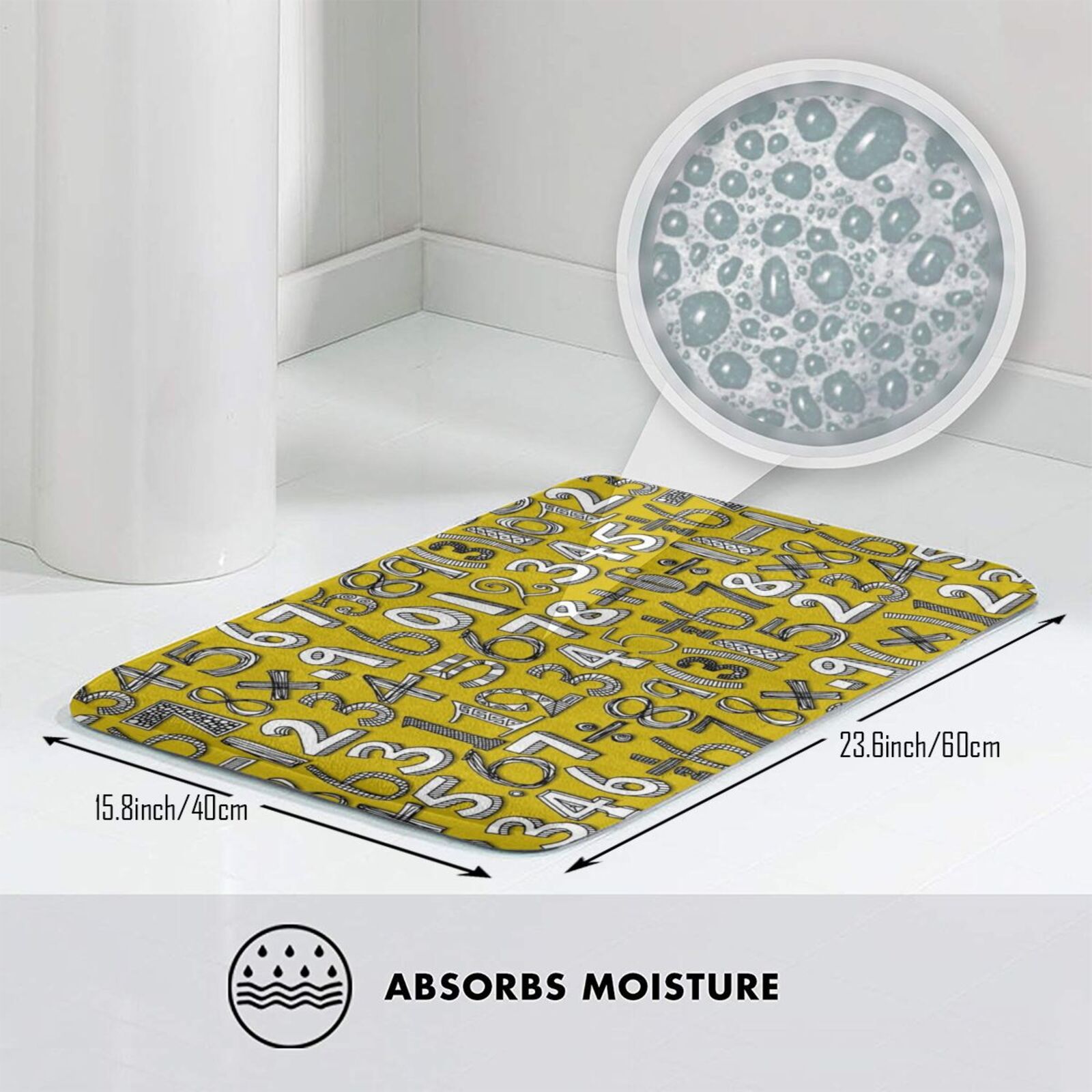 Math Doodle Yellow Carpet Mat  - Kids Outdoor Floor Cushions reseña y precio