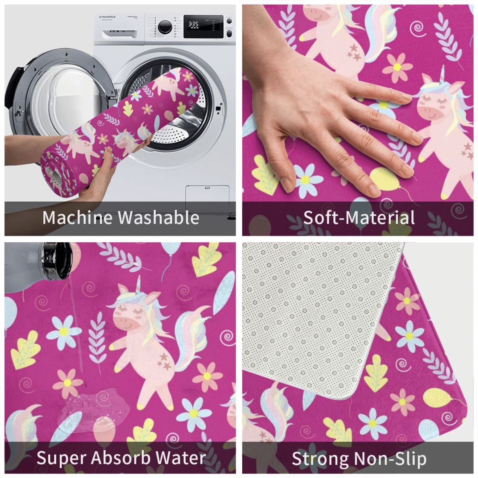 Dancing Unicorn Pattern On Bri - Kids Outdoor Floor Cushions reseña y precio