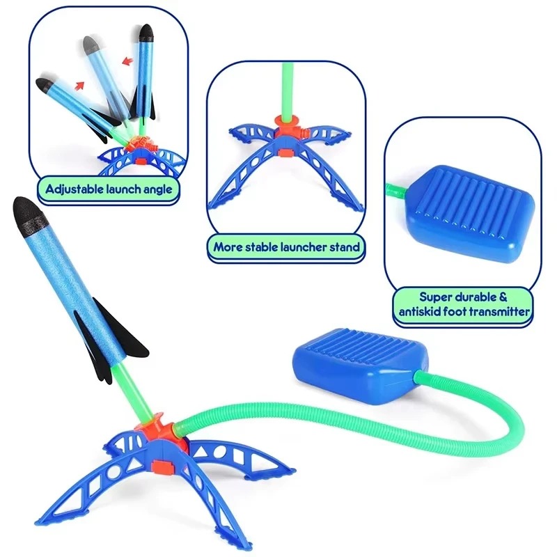 Air Rocket Foot Pump Launcher  - Kids Outdoor Jumpsuit reseña y precio