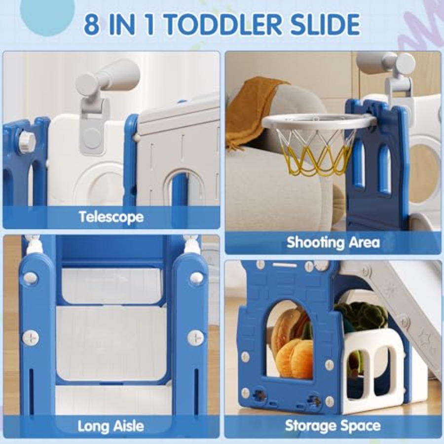 8 in 1 Toddler Slide Set Kid S - Kids Outdoor Playground reseña y precio
