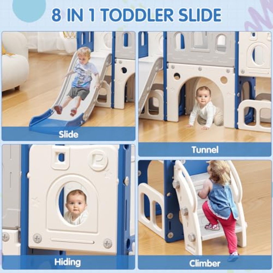 8 in 1 Toddler Slide Set Kid S - Kids Outdoor Playground reseña y precio