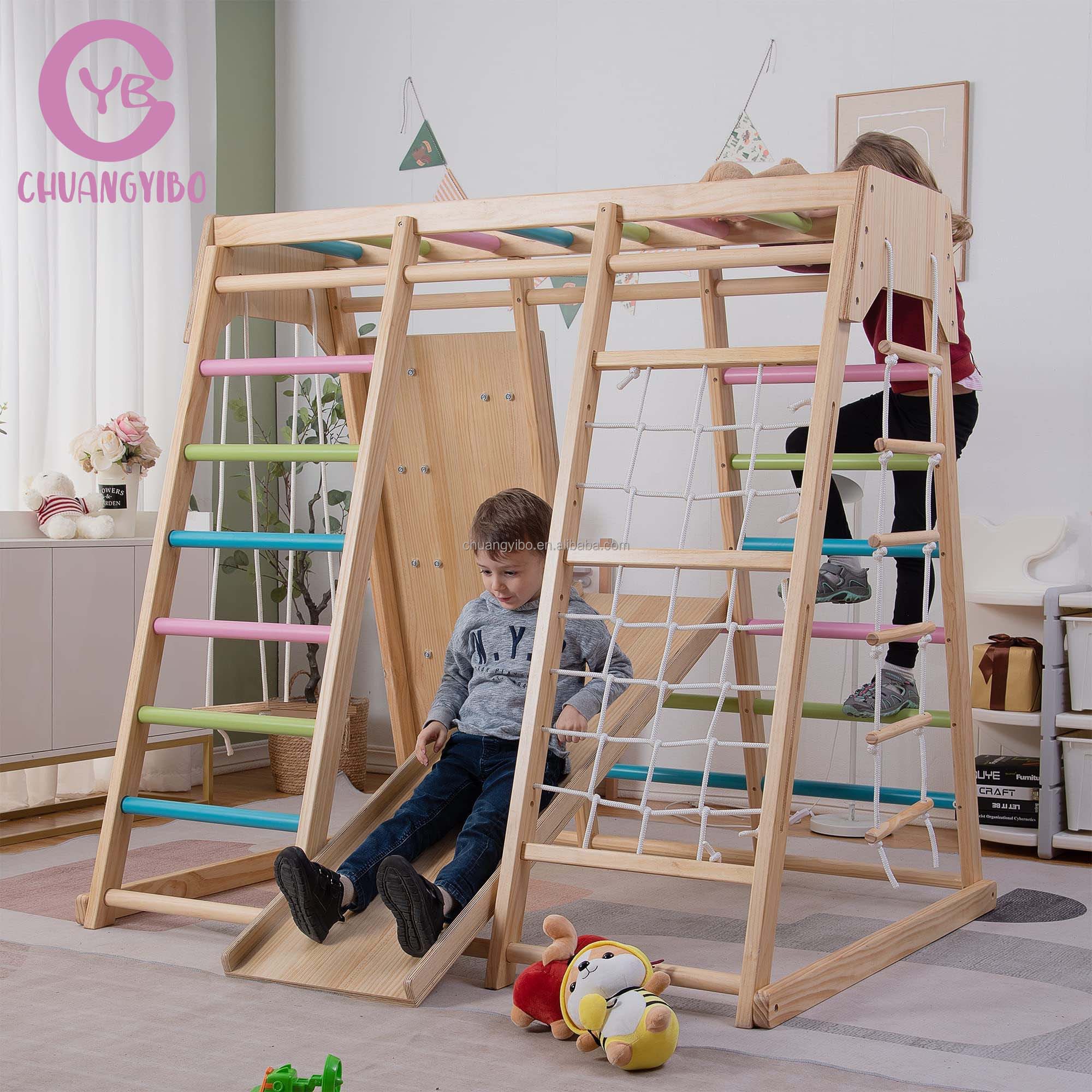 Climbing Walls Amusement Park  - Kids Outdoor Swing And Slide reseña y precio