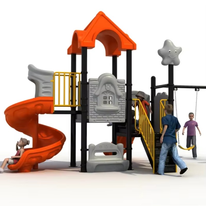 Outdoor Steel Plastic Swing Se - Kids Outdoor Swing And Slide reseña y precio