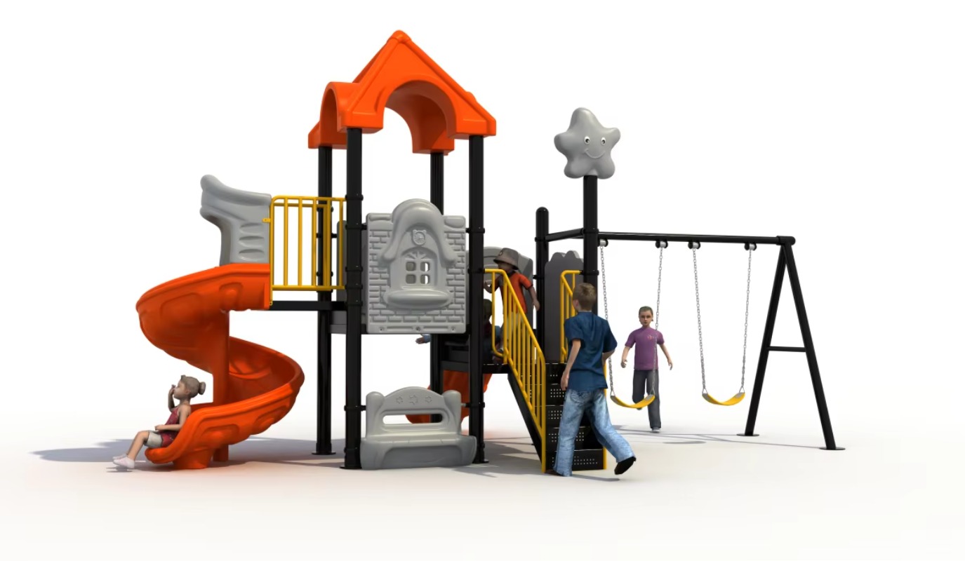Outdoor Steel Plastic Swing Se - Kids Outdoor Swing And Slide reseña y precio
