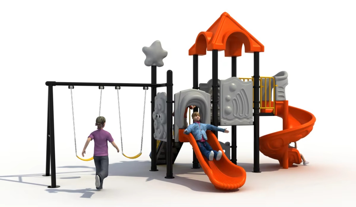 Outdoor Steel Plastic Swing Se - Kids Outdoor Swing And Slide reseña y precio