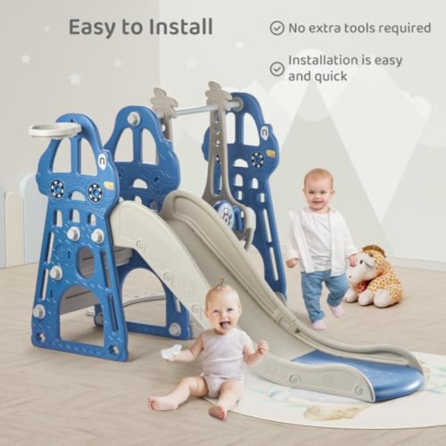 4 in 1 Toddler Slide and Swing - Kids Outdoor Swing And Slide reseña y precio