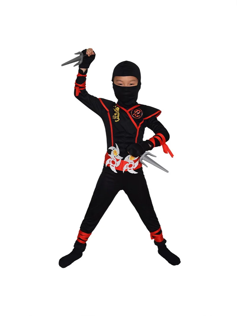 New Red Ninja Costume Boy Hall - Kids Outdoor Ninja Warrior Course reseña y precio