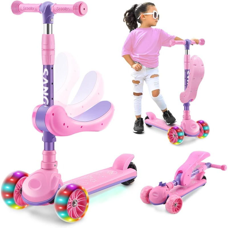 2-in-1 Kids Kick Scooter with  - Kids Outdoor Ride On reseña y precio