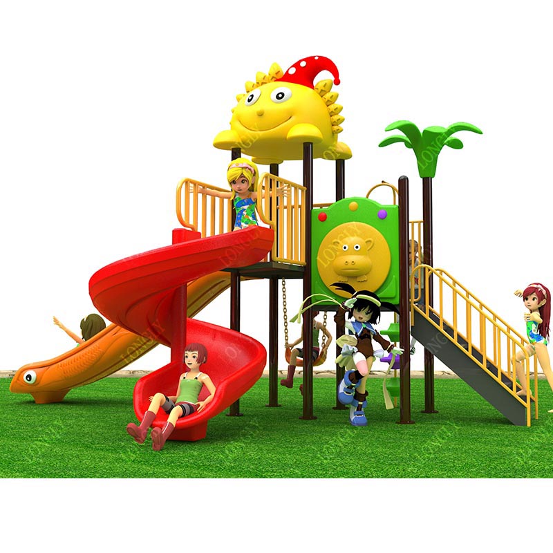 Commercial Plastic Slide 450x2 - Kids Outdoor Playground reseña y precio
