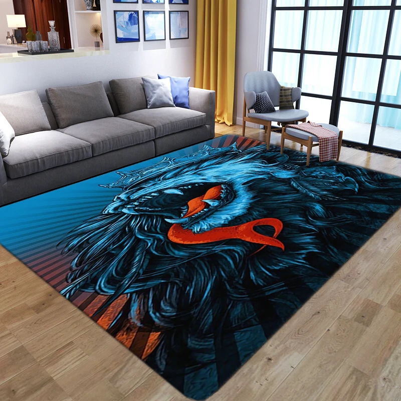 Cartoon Animal Lion 3D Carpets - Kids Outdoor Floor Cushions reseña y precio
