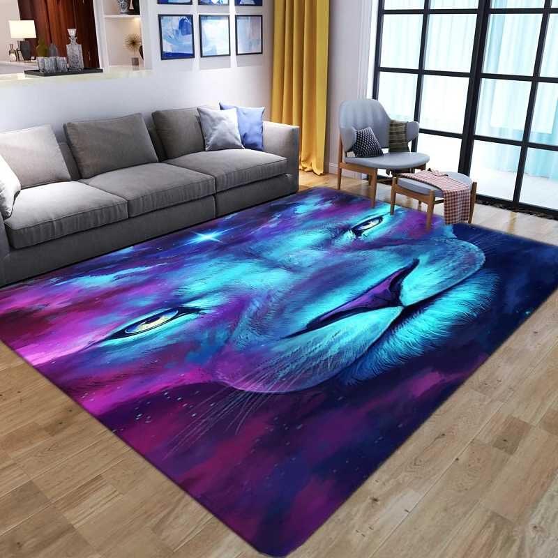Cartoon Animal Lion 3D Carpets - Kids Outdoor Floor Cushions reseña y precio