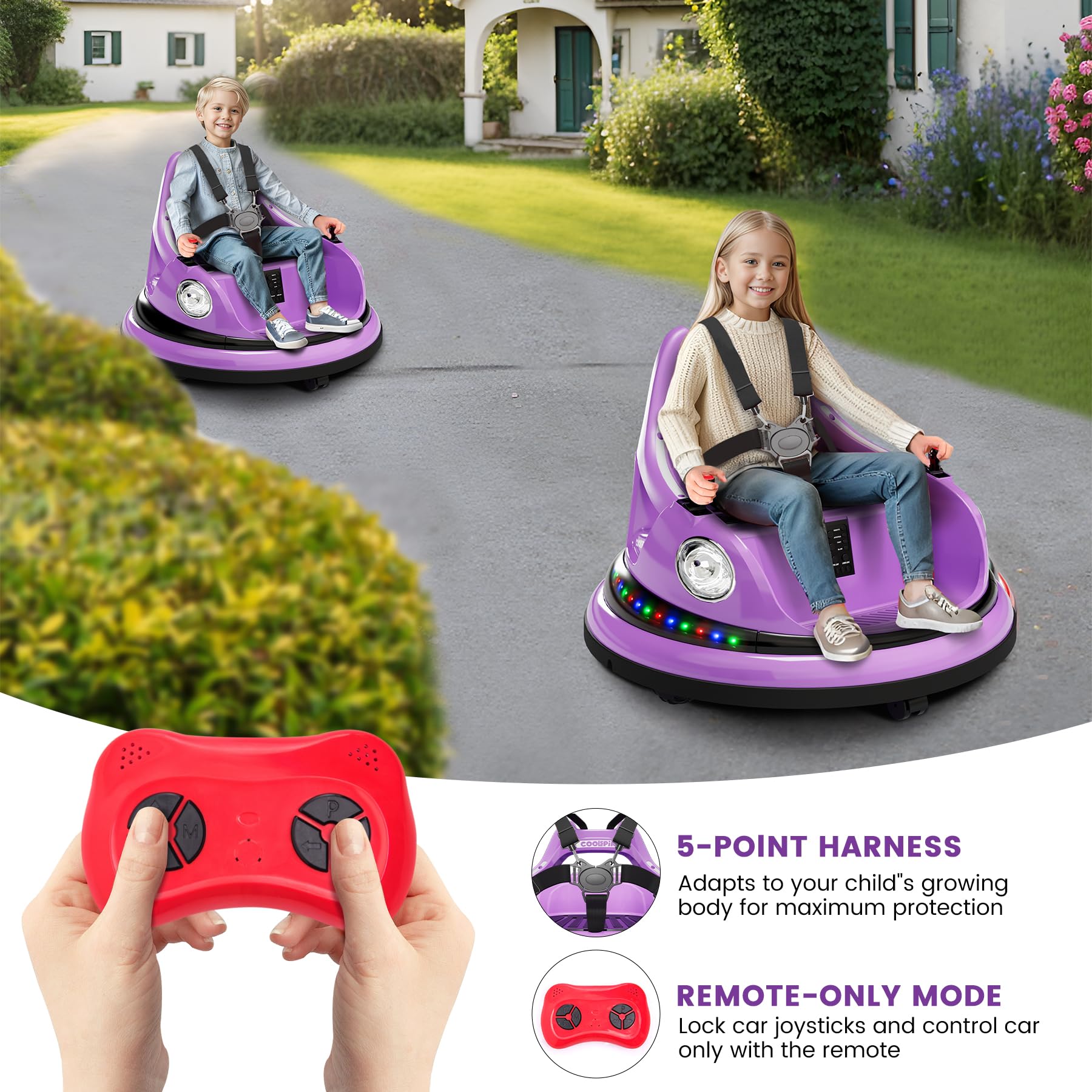 12V Kids Electric Bumper Car B - Kids Outdoor Ride On reseña y precio