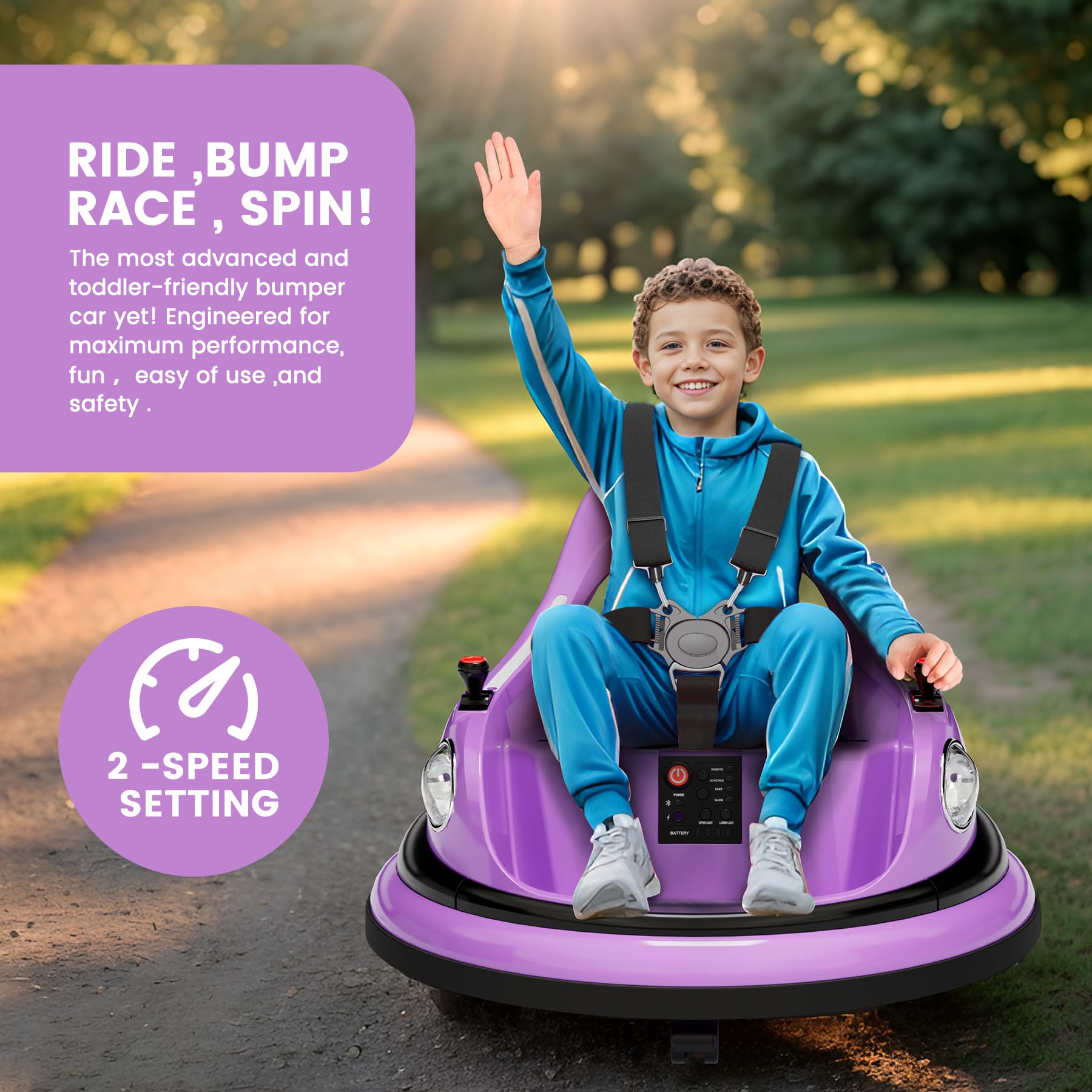 12V Kids Electric Bumper Car B - Kids Outdoor Ride On reseña y precio