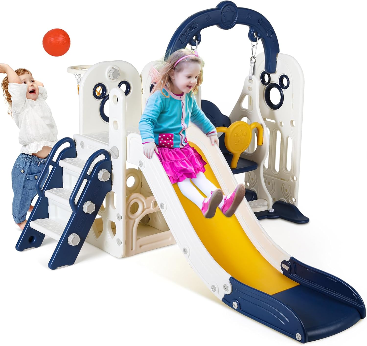 Swing Slide for Kids, 6 in 1 S - Kids Outdoor Swing And Slide reseña y precio