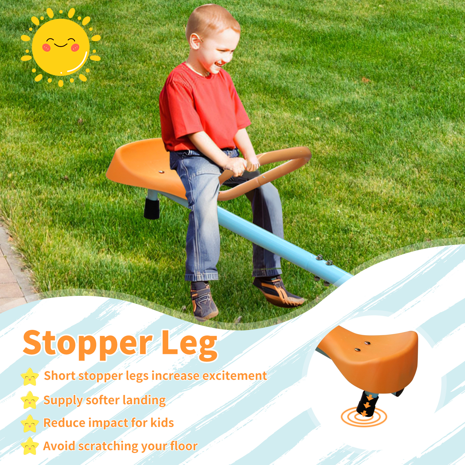 Outdoor Kids Spinning Seesaw S - Kids Outdoor Playground reseña y precio