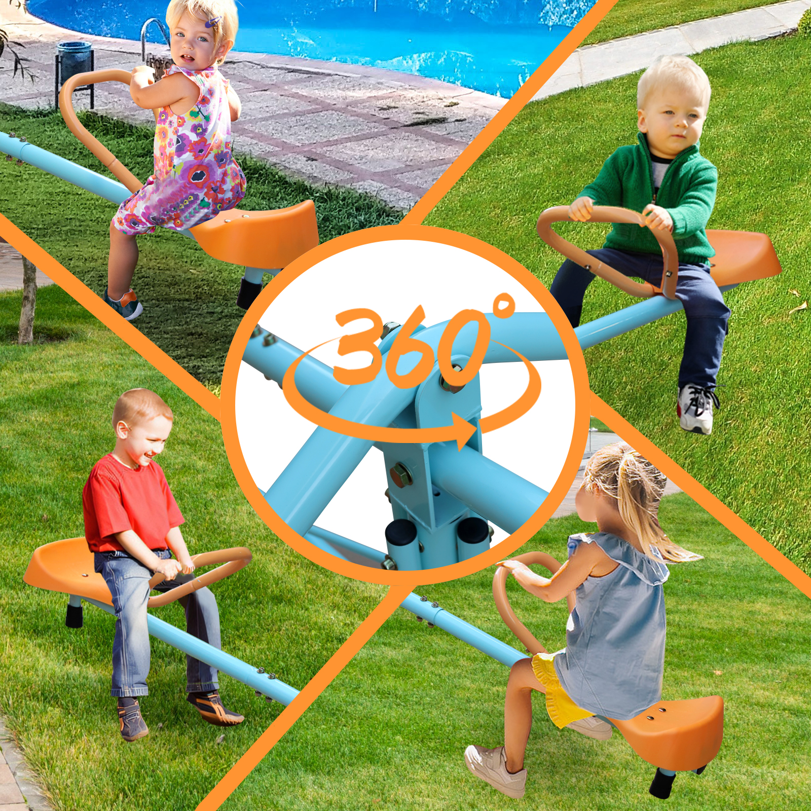 Outdoor Kids Spinning Seesaw S - Kids Outdoor Playground reseña y precio
