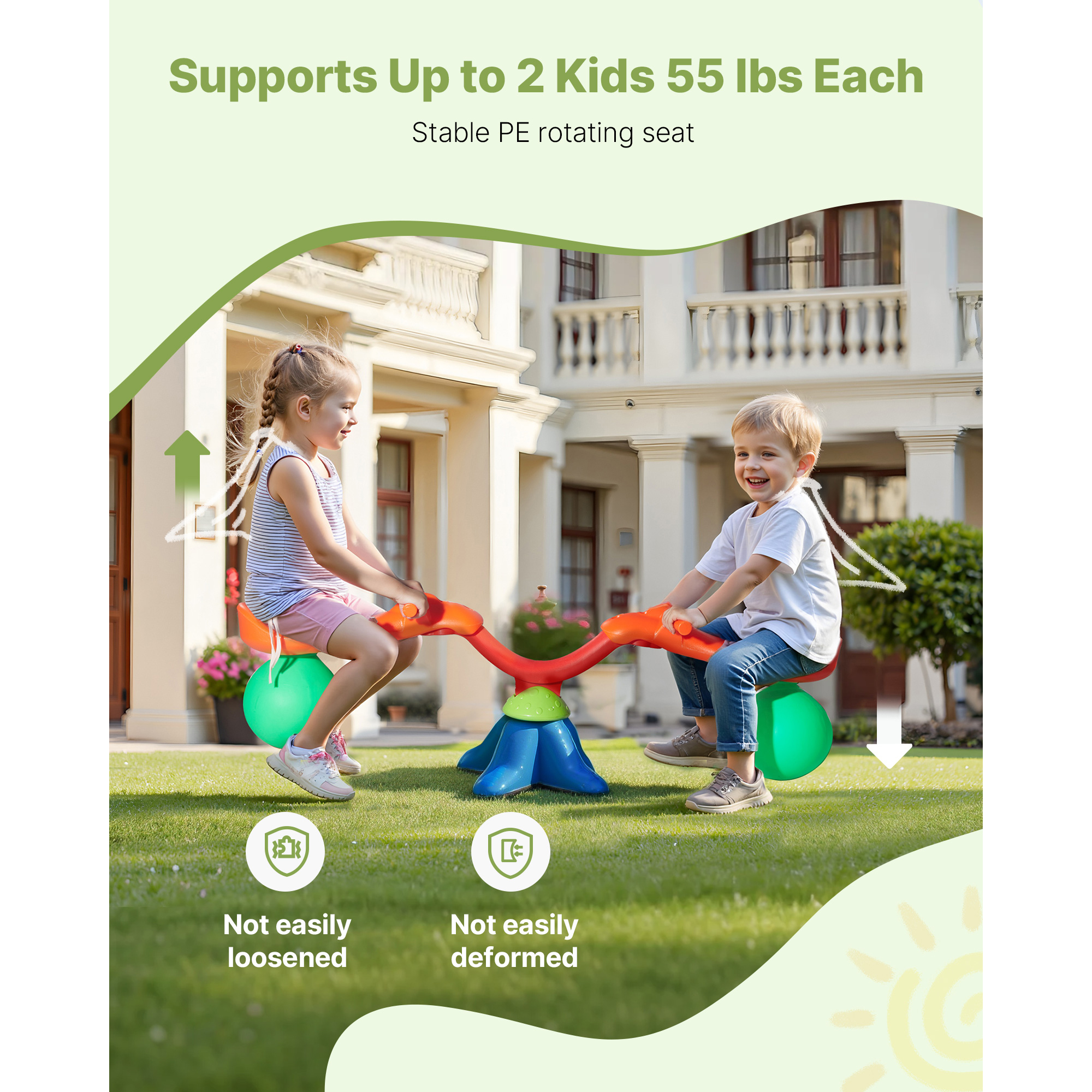 SucceBuy Kids Seesaw 55Lbs per - Kids Outdoor Playground reseña y precio
