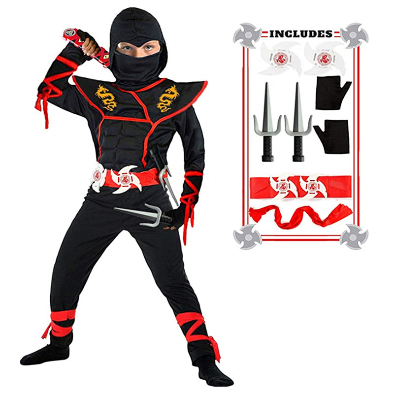 Ninja Costume Boy Halloween Ki - Kids Outdoor Ninja Warrior Course reseña y precio