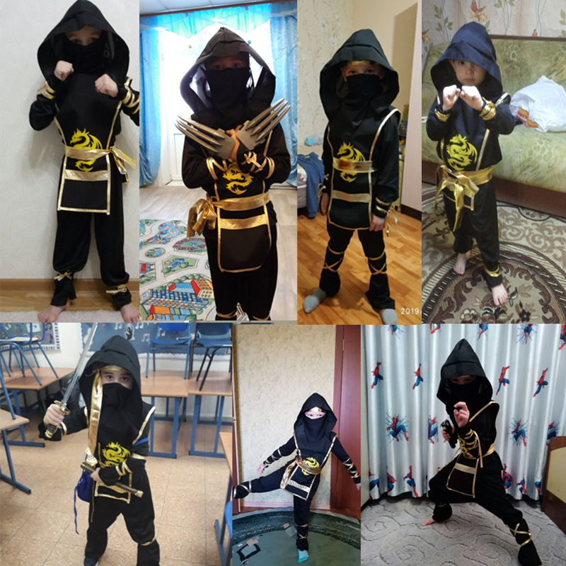 Ninja Costume Boy Halloween Ki - Kids Outdoor Ninja Warrior Course reseña y precio