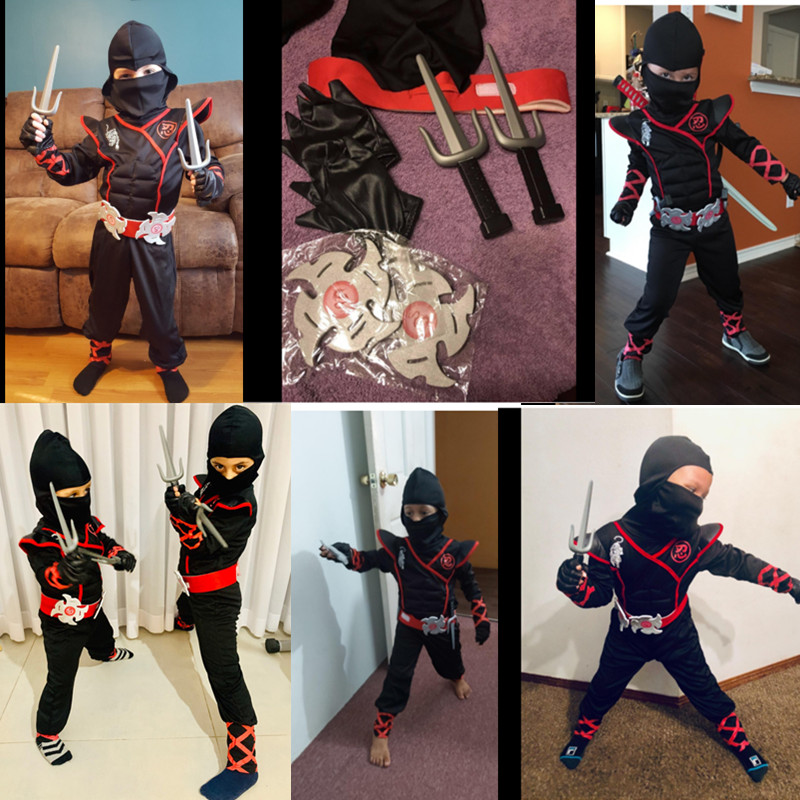 Ninja Costume Boy Halloween Ki - Kids Outdoor Ninja Warrior Course reseña y precio