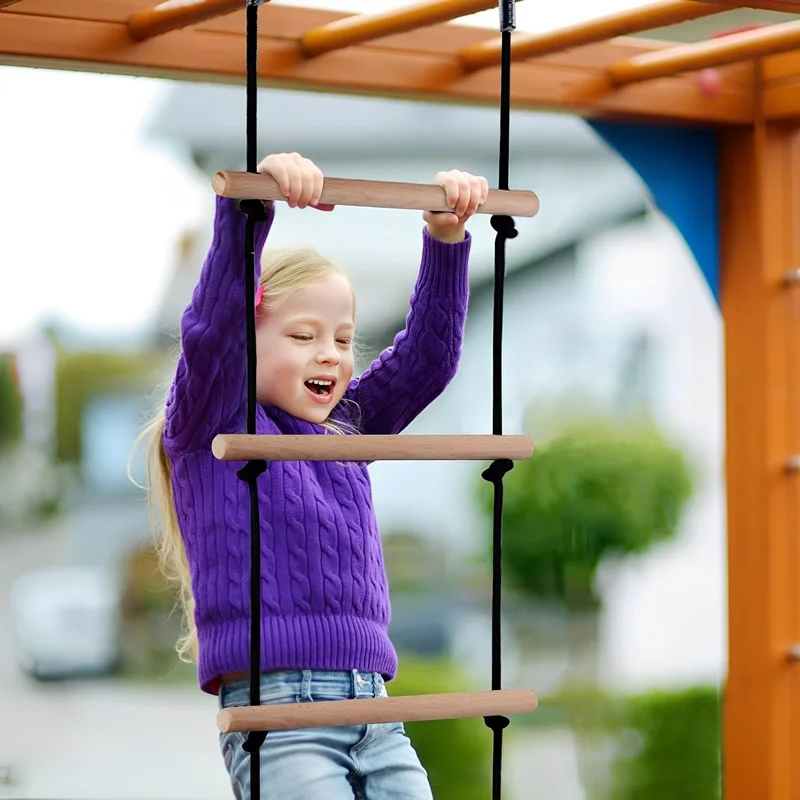 Children Climbing Rope Ladder  - Kids Outdoor Swing And Slide reseña y precio