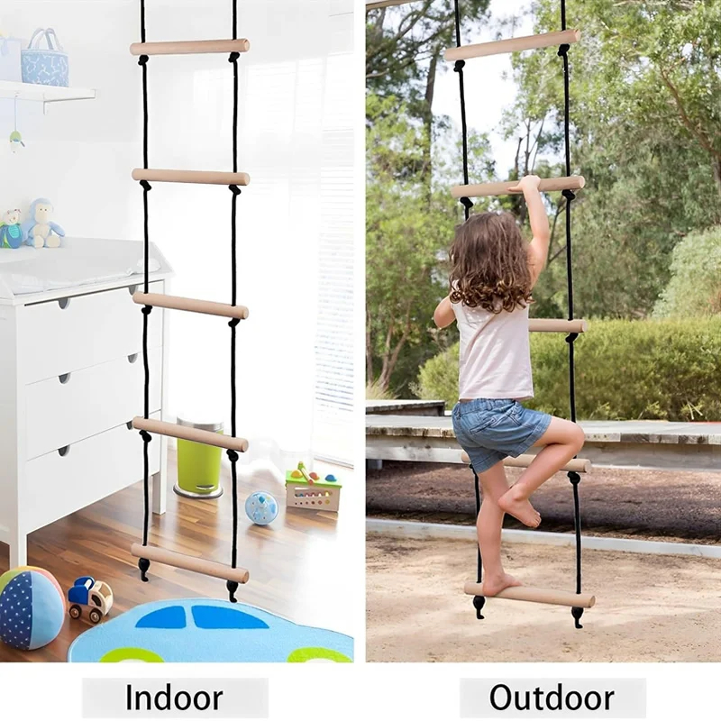 Children Climbing Rope Ladder  - Kids Outdoor Swing And Slide reseña y precio