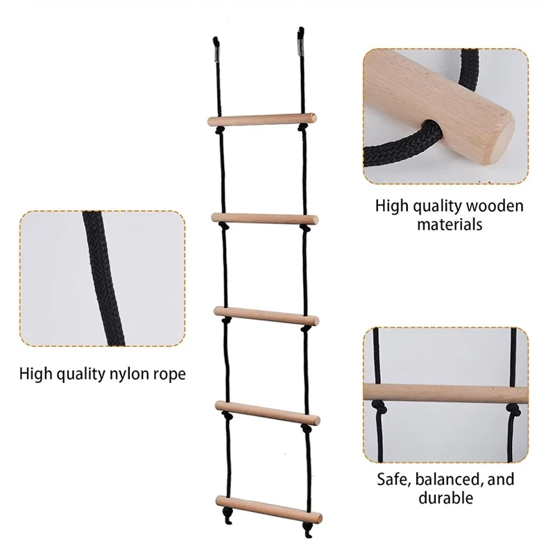 Children Climbing Rope Ladder  - Kids Outdoor Swing And Slide reseña y precio