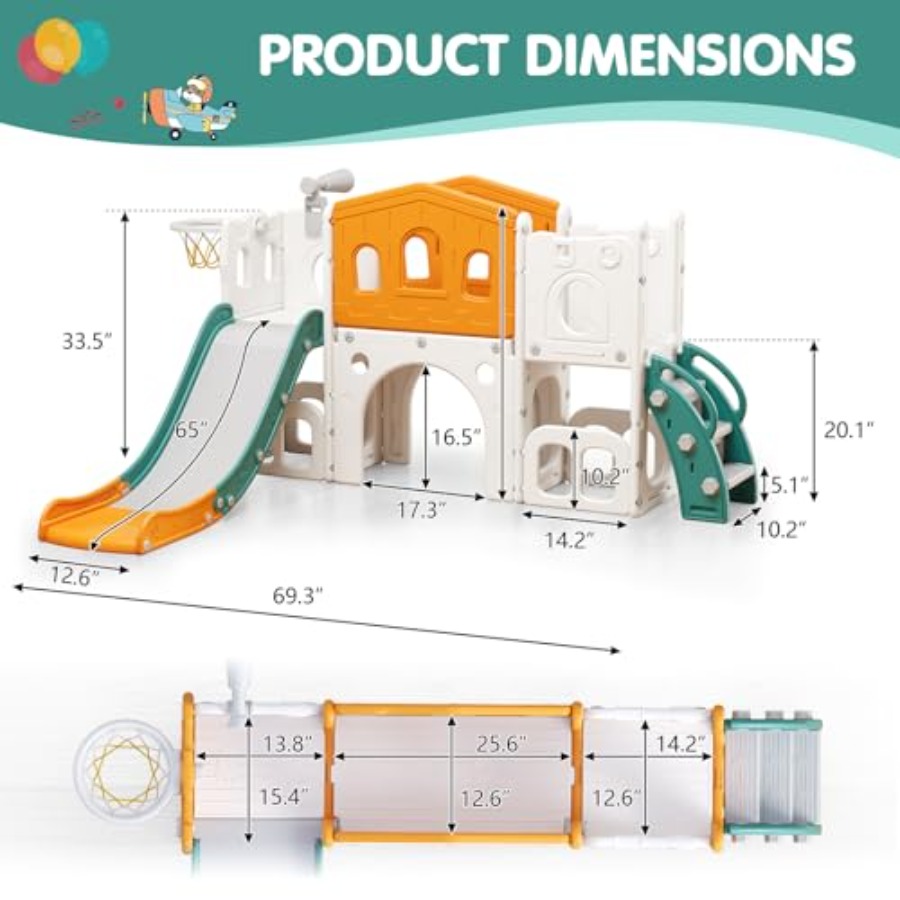 8 in 1 Toddler Slide Set Kid S - Kids Outdoor Playground reseña y precio