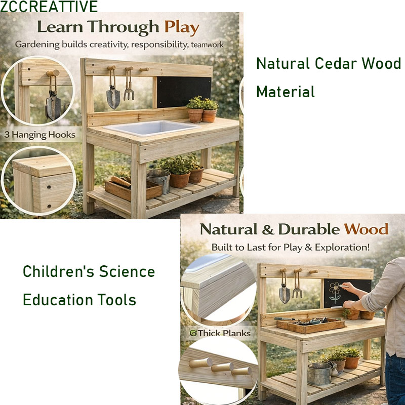 ZCCREATTIVE Children Wooden Po - Kids Outdoor Seating reseña y precio