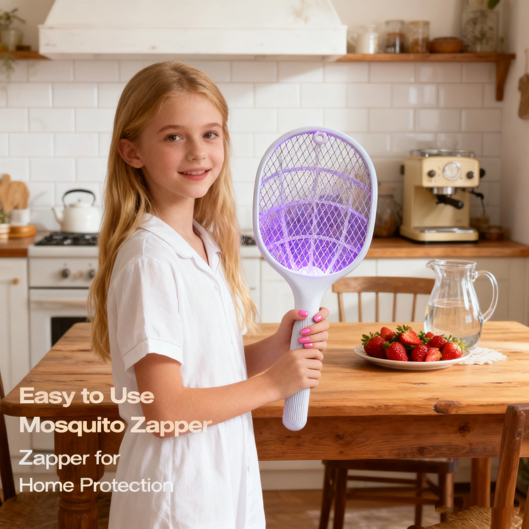 2-in-1 Smart Bug Zapper Racket - Bug Catching Kit reseña y precio