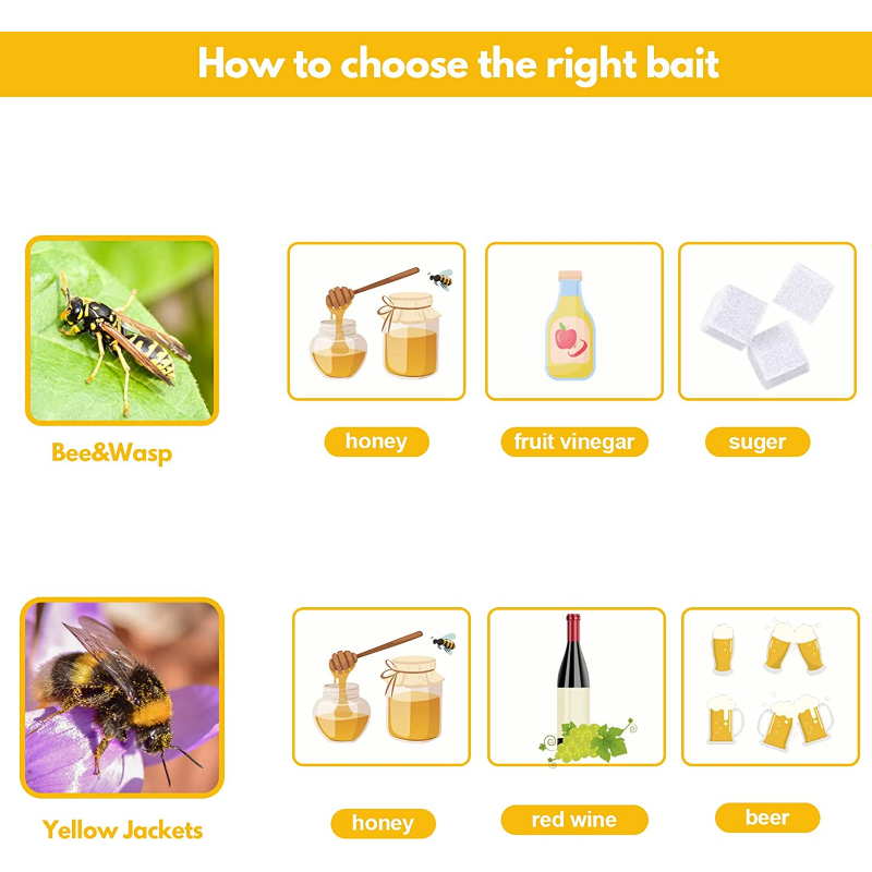 Solar Wasp Traps Hanging Yello - Bug Catching Kit reseña y precio