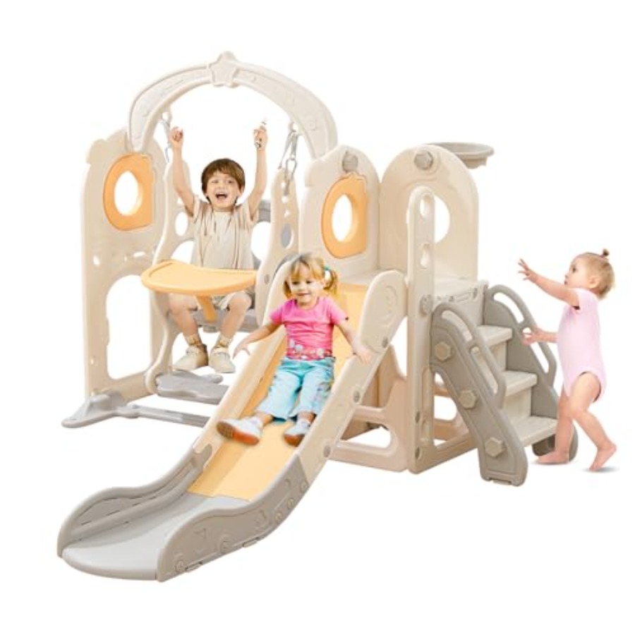 Freestanding Toddler Slide wit - Kids Outdoor Swing And Slide reseña y precio
