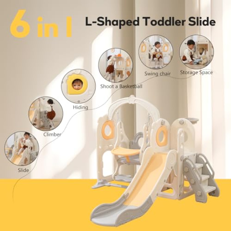 Freestanding Toddler Slide wit - Kids Outdoor Swing And Slide reseña y precio