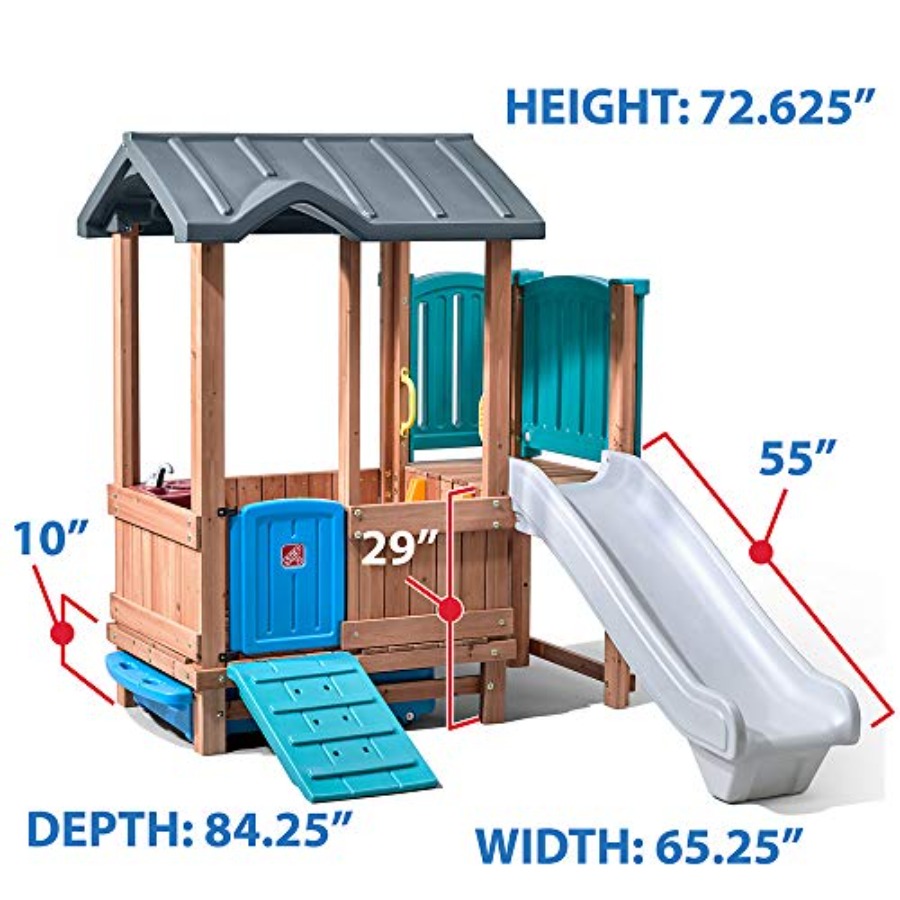 Woodland Adventure Playhouse & - Kids Outdoor Playground reseña y precio