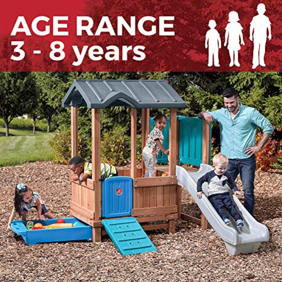 Woodland Adventure Playhouse & - Kids Outdoor Playground reseña y precio