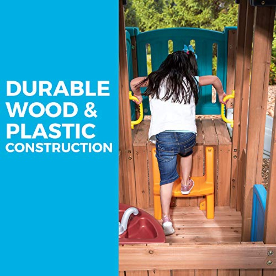 Woodland Adventure Playhouse & - Kids Outdoor Playground reseña y precio