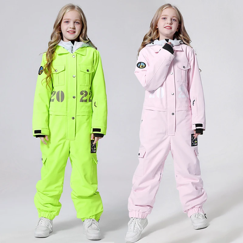 2024 Winter Kids Ski Jumpsuit  - Kids Outdoor Jumpsuit reseña y precio