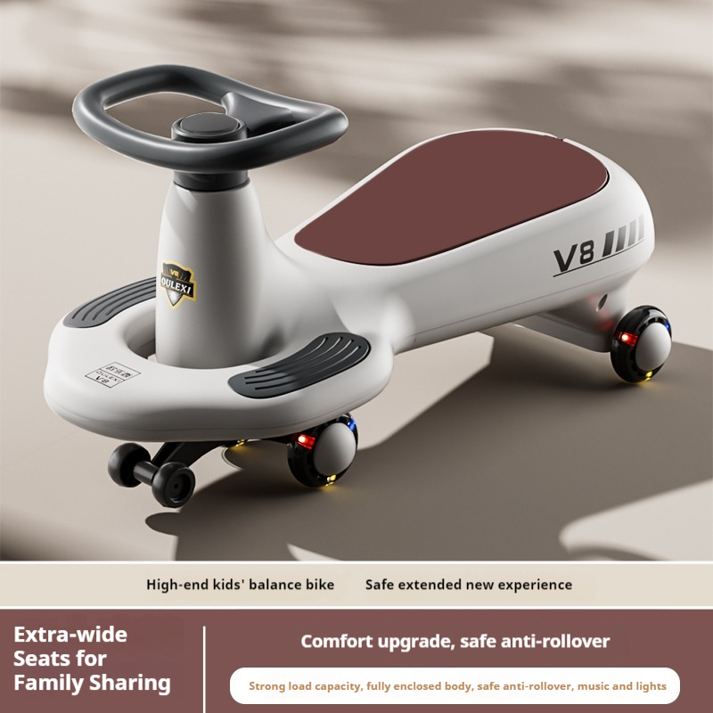 OULEXI V8 Kids Swing Car 1-6 Y - Kids Outdoor Ride On reseña y precio