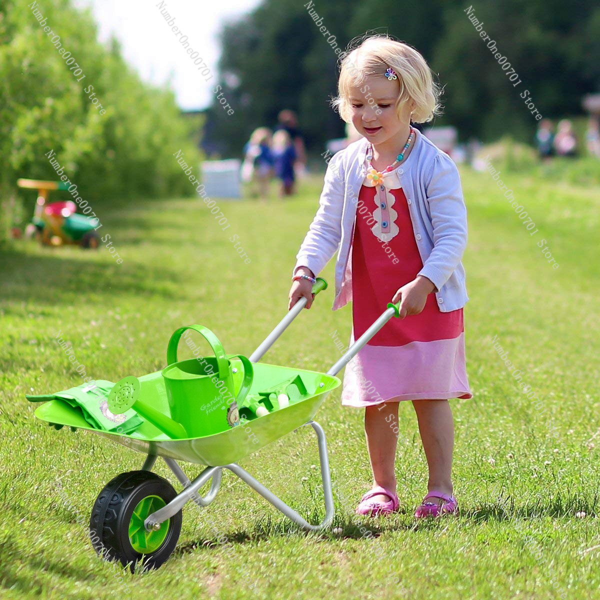 Kids Outdoor Wheelbarrow, Gree - Kids Outdoor Activity Toys reseña y precio