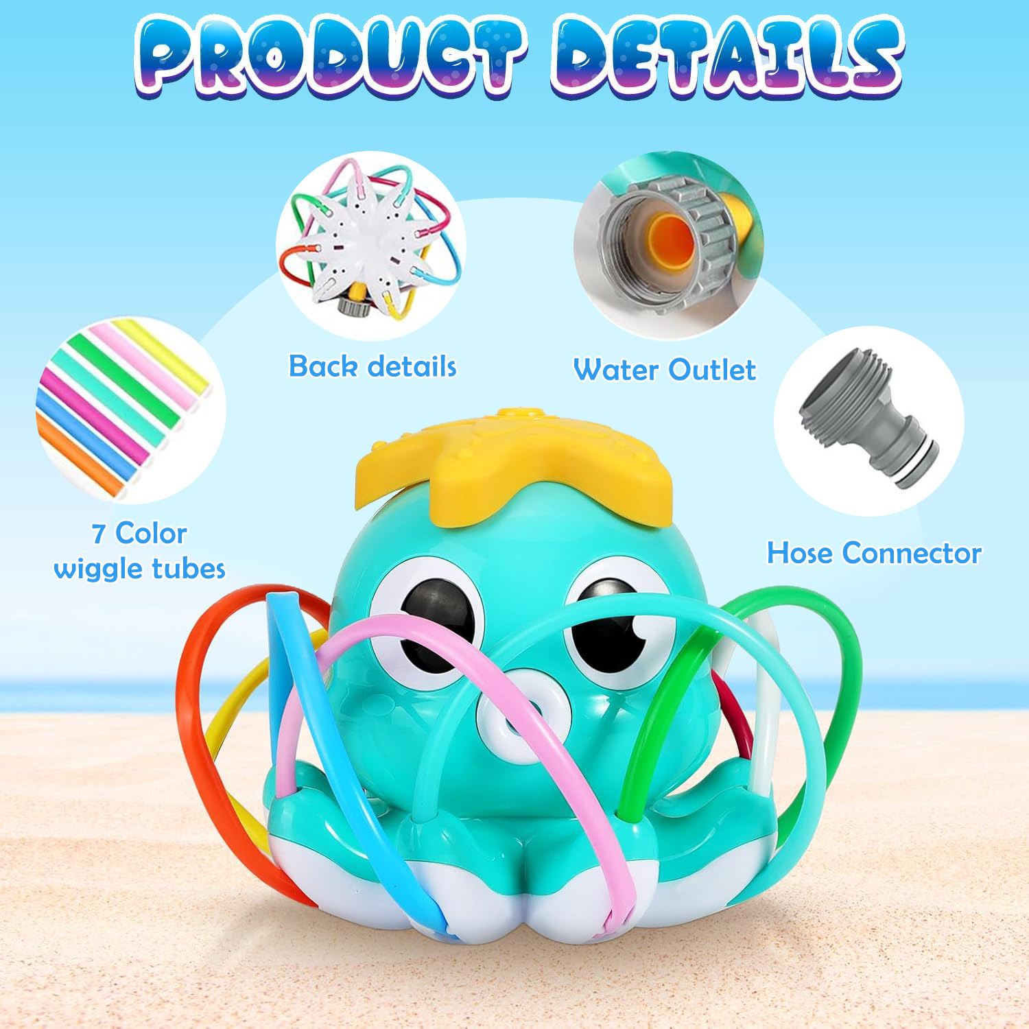 Octopus Sprinkler Water Spray  - Kids Outdoor Play Area reseña y precio