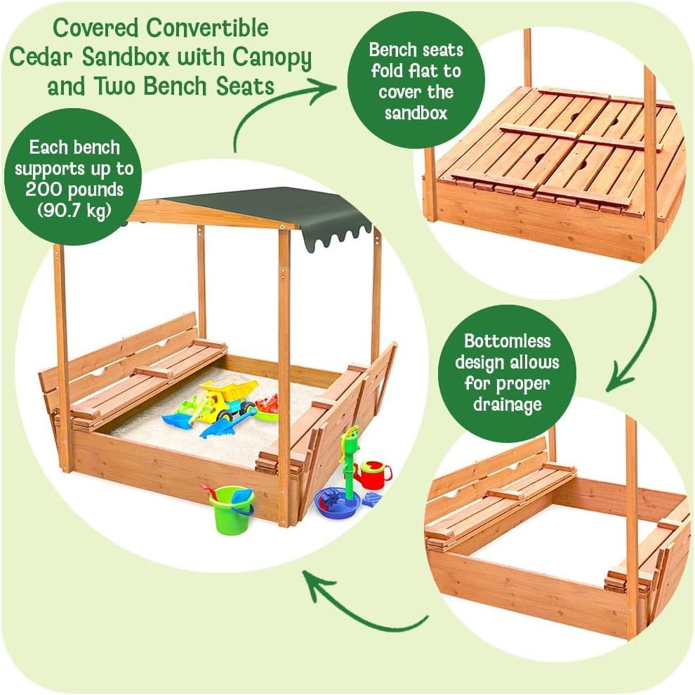Badger Basket Sandbox for Kids - Kids Outdoor Seating reseña y precio
