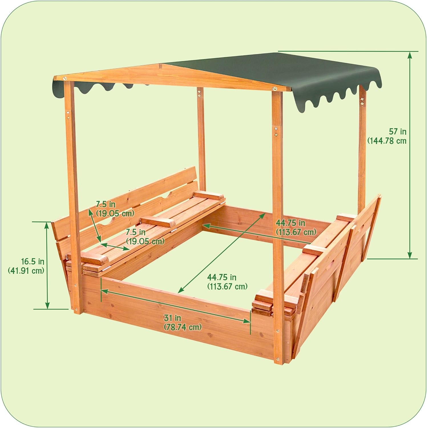 Badger Basket Sandbox for Kids - Kids Outdoor Seating reseña y precio