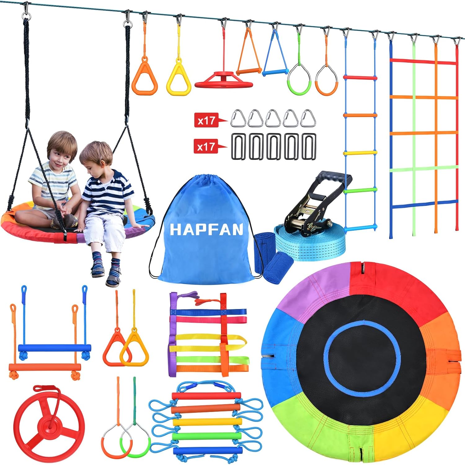 50 FT Ninja Warrior Obstacle C - Kids Outdoor Ninja Warrior Course reseña y precio
